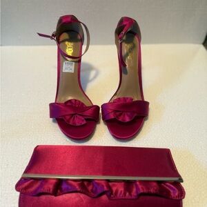 Zara Fuchsia Satin Heels